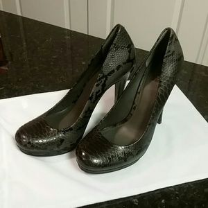 Tory Burch Jude-Amazon Snake Print Platform Pumps